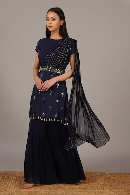 Nidhika Shekhar Embroidered Kurta & Sharara Set 