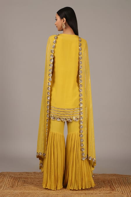 Nidhika Shekhar Embroidered Kurta & Sharara Set 