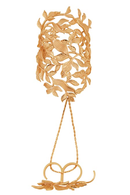 Shop Opalina Soulful Jewellery Gold Plated Handcrafted Carved Hand Harness Online at Aza Fashions Shop_Opalina Soulful Jewellery_Gold Plated Handcrafted Carved Hand Harness _Online_at_Aza_Fashions