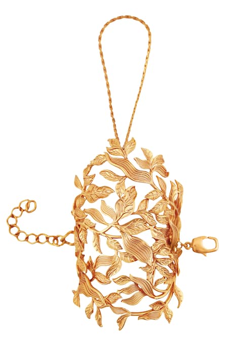 Opalina Soulful Jewellery Gold Plated Handcrafted Carved Hand Harness at Aza Fashions Opalina Soulful Jewellery_Gold Plated Handcrafted Carved Hand Harness _at_Aza_Fashions