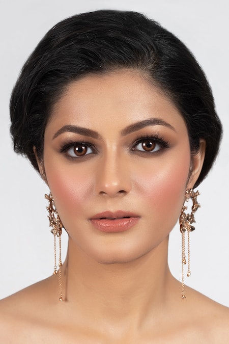 Buy_Opalina Soulful Jewellery_Gold Plated Handcrafted Hoop Danglers _Online_at_Aza_Fashions
