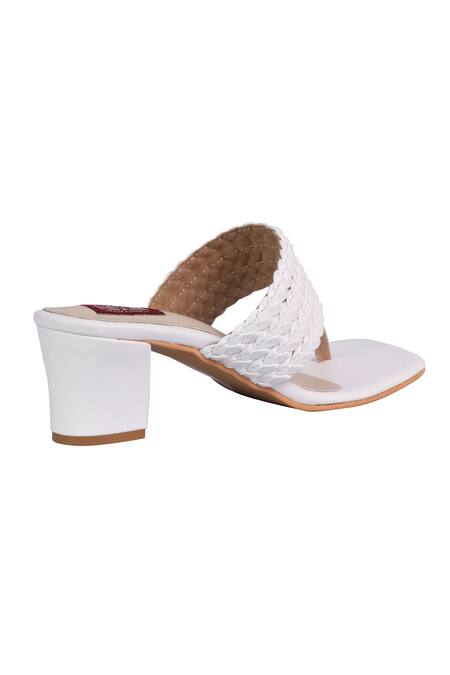 Veruschka By Payal Kothari_White Santorini Block Heel Sandals_at_Aza_Fashions