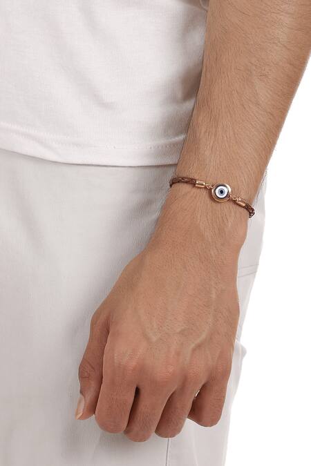 Outhouse_Gold Plated Aeternum Circle Of Protego Bracelet_Online_at_Aza_Fashions