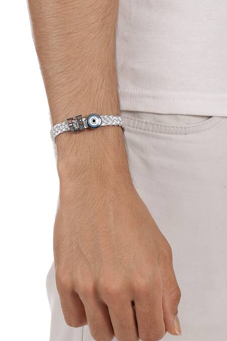 Outhouse_Silver Plated Infini Thread Of Protego Bracelet_Online_at_Aza_Fashions