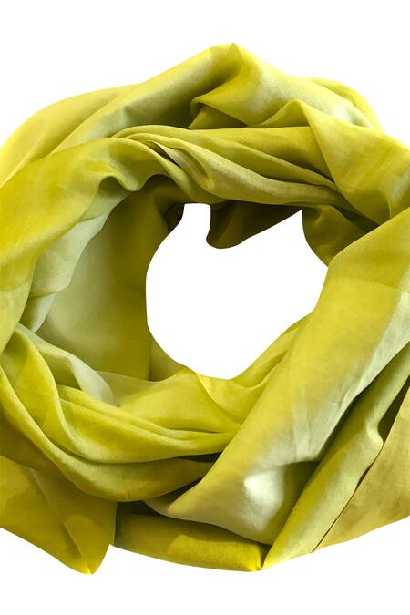 Pashma Green Frayed Scarf Online at Aza Fashions Pashma_Green Frayed Scarf _Online_at_Aza_Fashions
