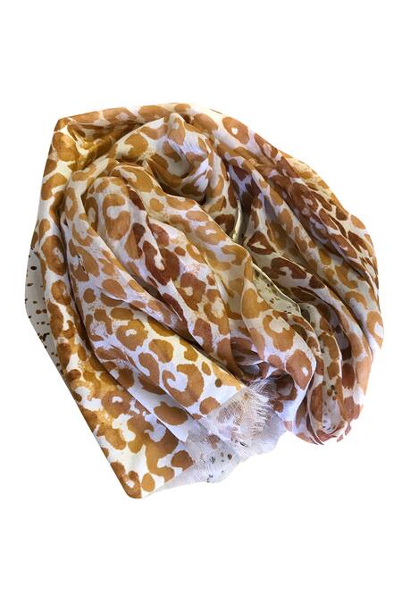 Pashma Beige Printed Scarf Online at Aza Fashions Pashma_Beige Printed Scarf _Online_at_Aza_Fashions
