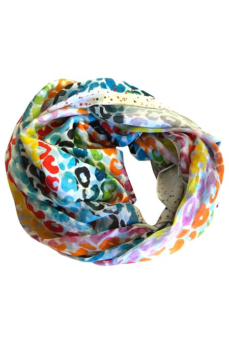 Pashma Multi Color Printed Cotton Silk Scarf Online at Aza Fashions Pashma_Multi Color Printed Cotton Silk Scarf _Online_at_Aza_Fashions