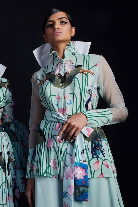 Limerick by Abirr N' Nanki High Collar Printed Shirt 