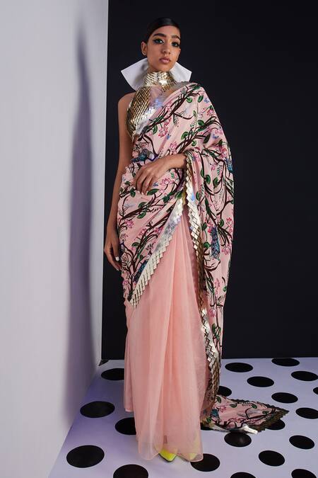 Shop Limerick By Abirr N' Nanki Gold Organza Halter Handcrafted Blouse Online at Aza Fashions Shop_Limerick By Abirr N' Nanki_Gold Organza Halter Handcrafted Blouse _Online_at_Aza_Fashions