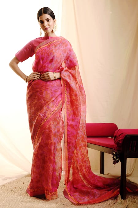 Priti Prashant Handwoven Sheer Silk Saree 