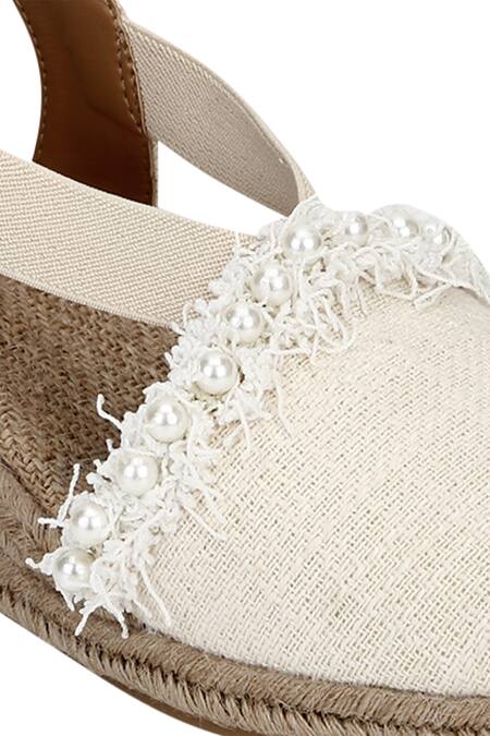 Aanchal Sayal White Embroidery Jute Espadrille Wedges at Aza Fashions Aanchal Sayal_White Embroidery Jute Espadrille Wedges_at_Aza_Fashions