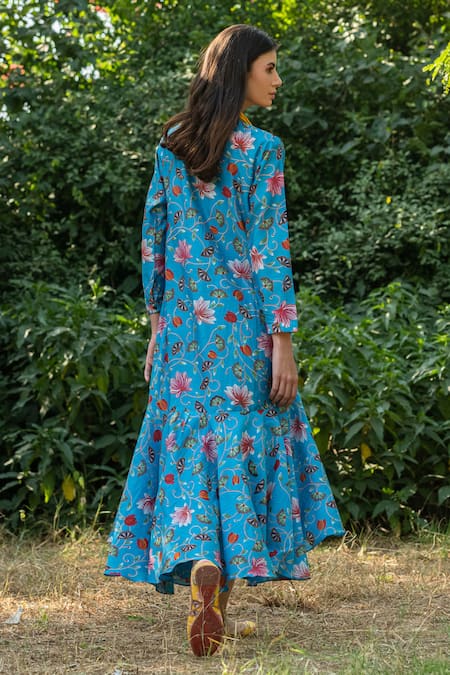 Rang Swati Vijaivargie Silk Chanderi Printed Dress  