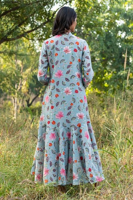 Rang Swati Vijaivargie Silk Chanderi Printed Dress  