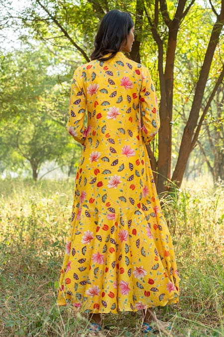 Rang Swati Vijaivargie Silk Chanderi Printed Dress  