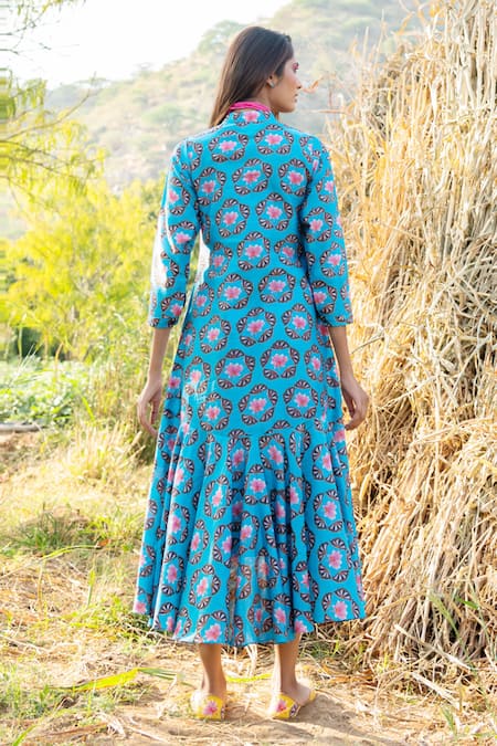 Rang Swati Vijaivargie Silk Chanderi Printed Dress  