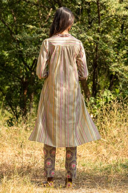 Rang Swati Vijaivargie Silk Chanderi Tunic & Pant Set 