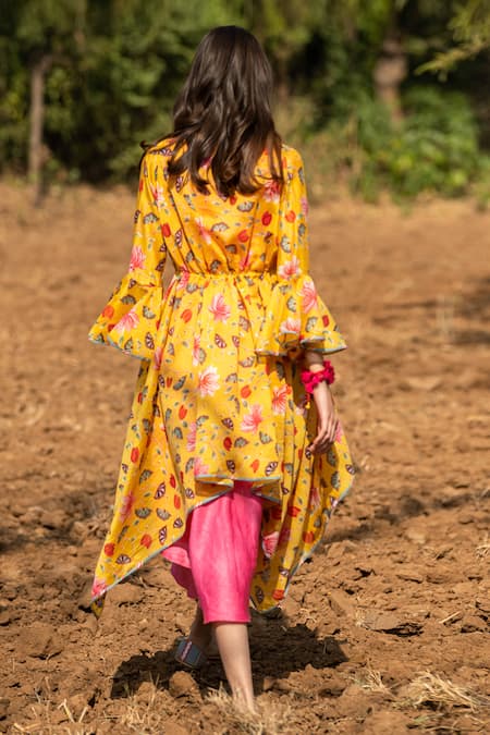 Rang Swati Vijaivargie Dress with Printed Jacket 