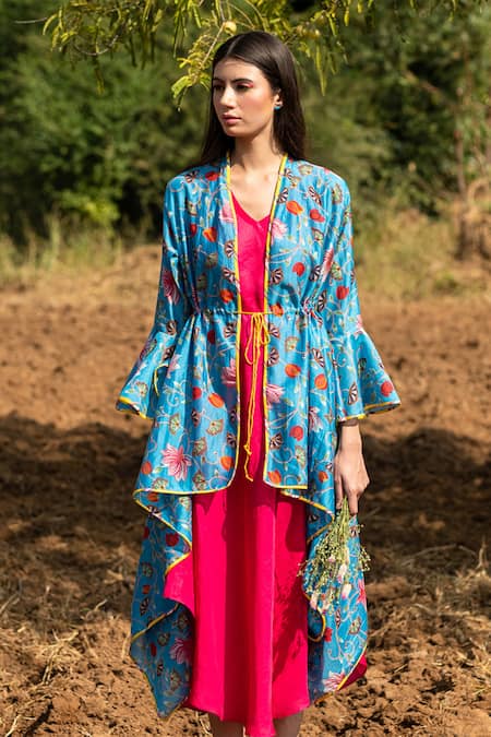 Rang Swati Vijaivargie Dress with Printed Jacket 