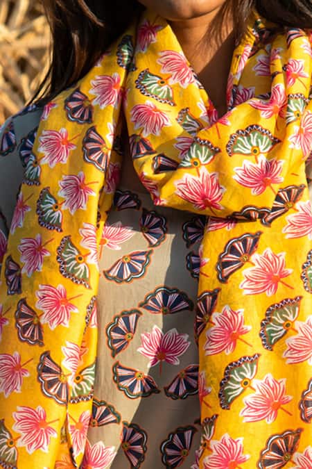 Rang Swati Vijaivargie Silk Chanderi Printed Scarf 