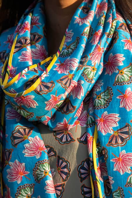 Rang Swati Vijaivargie Silk Chanderi Printed Scarf 