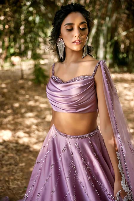 3 Piece Purple Designer Heavy Lehenga Choli Dupatta,Bridesmaid Wedding  Outfit | eBay