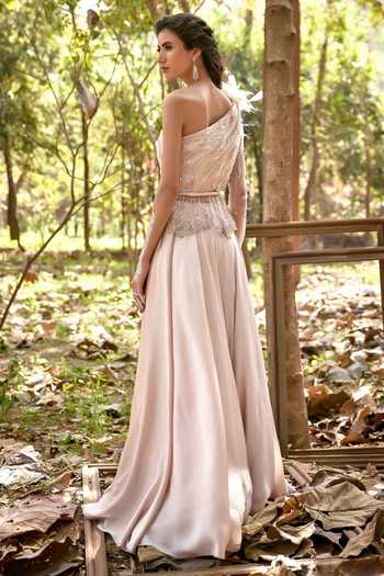 Pooja Peshoria Embroidered Top & Flared Pant Set 