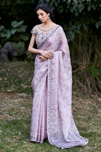Pooja Peshoria Embroidered Saree Set 