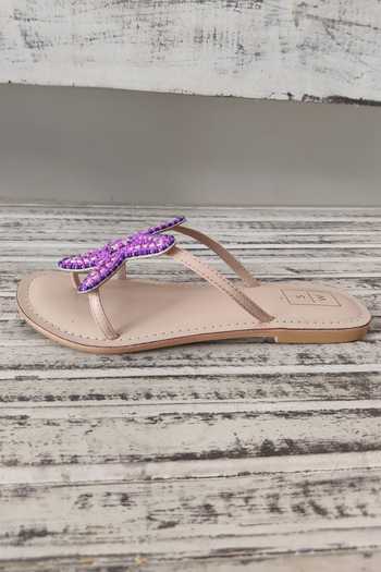 Shop_Sandalwali_Purple Beads Violet Starfish Sandals _Online_at_Aza_Fashions