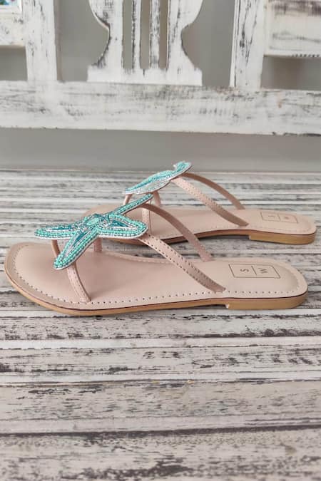 Buy Sandalwali Beige Beads Larry Seahorse And Starfish Sandals Online at Aza Fashions Buy_Sandalwali_Beige Beads Larry Seahorse And Starfish Sandals _Online_at_Aza_Fashions