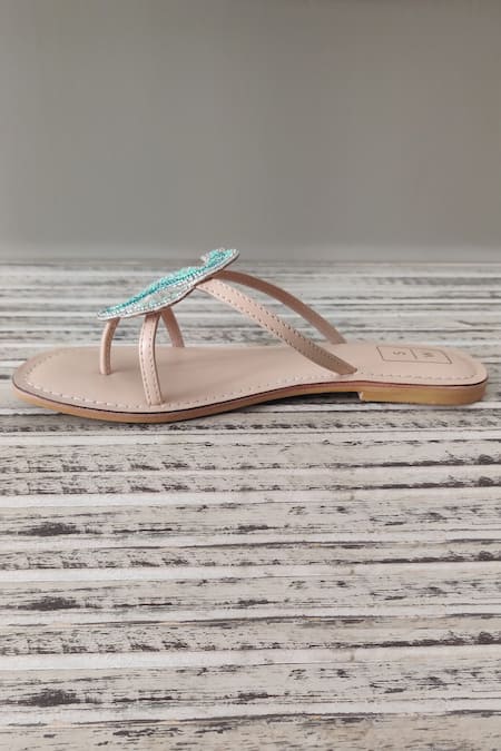 Shop_Sandalwali_Beige Beads Larry Seahorse Sandals _Online_at_Aza_Fashions