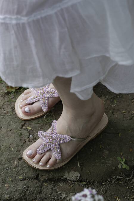 Buy_Sandalwali_Multi Color Lucy Beaded Starfish Sandals _Online_at_Aza_Fashions