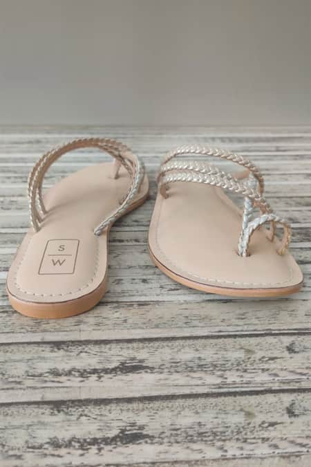 Shop Sandalwali Gold Grace Strap Sandals at Aza Fashions Shop_Sandalwali_Gold Grace Strap Sandals _at_Aza_Fashions