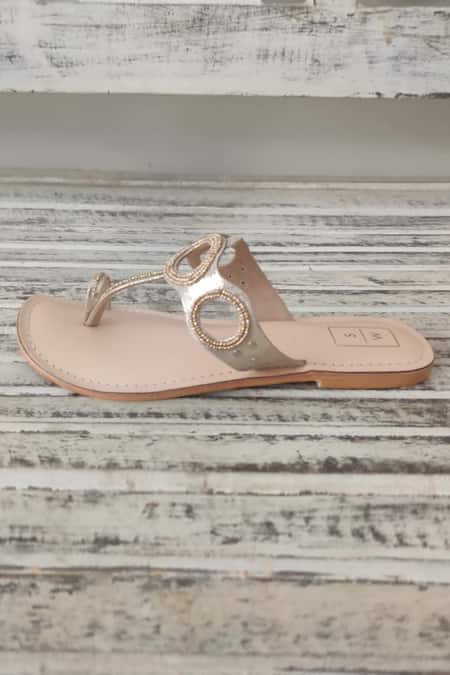 Buy Sandalwali Gold Embroidery Natasha Cutout Sandals Online at Aza Fashions Buy_Sandalwali_Gold Embroidery Natasha Cutout Sandals _Online_at_Aza_Fashions