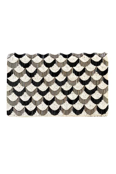 Kokommo Multi Color Embroidery, Beads Velvet Flapper Clutch
