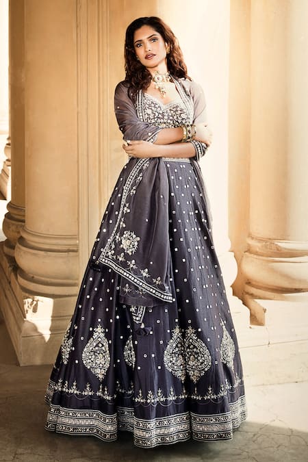 MATSYA Chanderi Silk Lehenga Set 