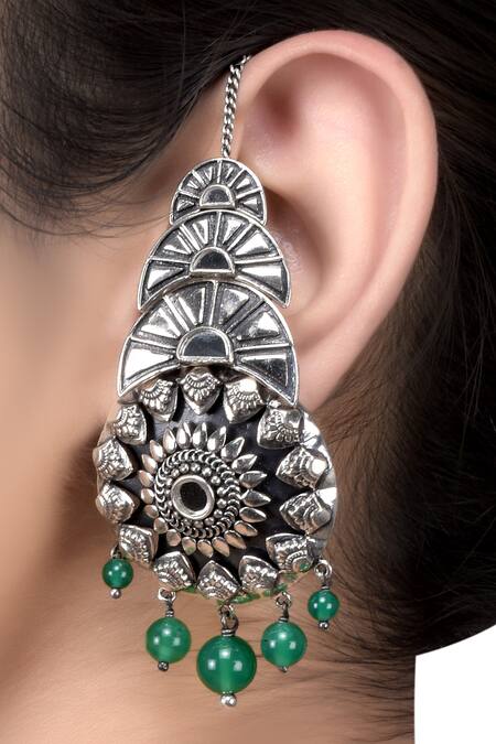 Unique Amrapali Fusion Dual Tone Earrings Statement Stud Earrings Stone  Studded Peacock Earrings Indian Jewelry Antique Designer Earrings - Etsy