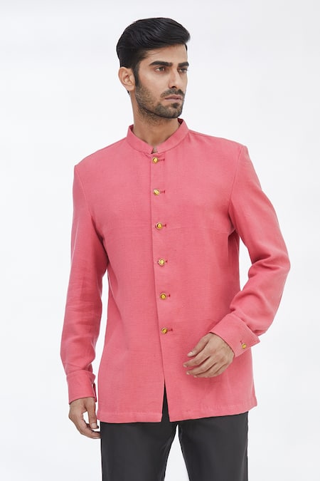 Gaurav Katta Red Cotton Shirt