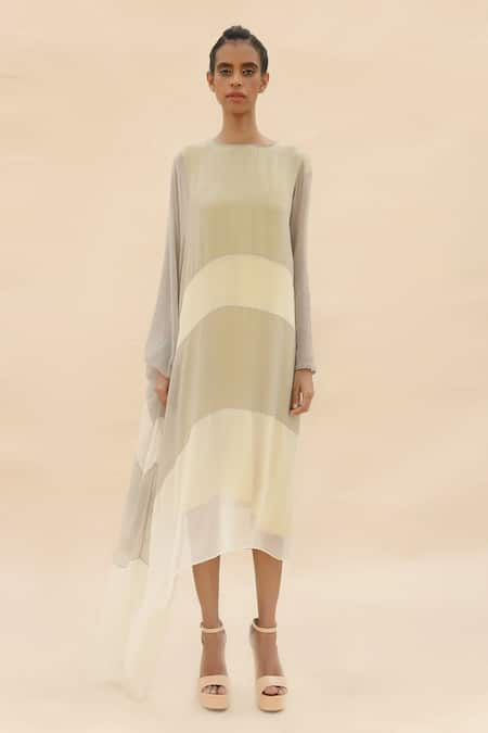 Abhishek Sharma Colorblock Draped Tunic  