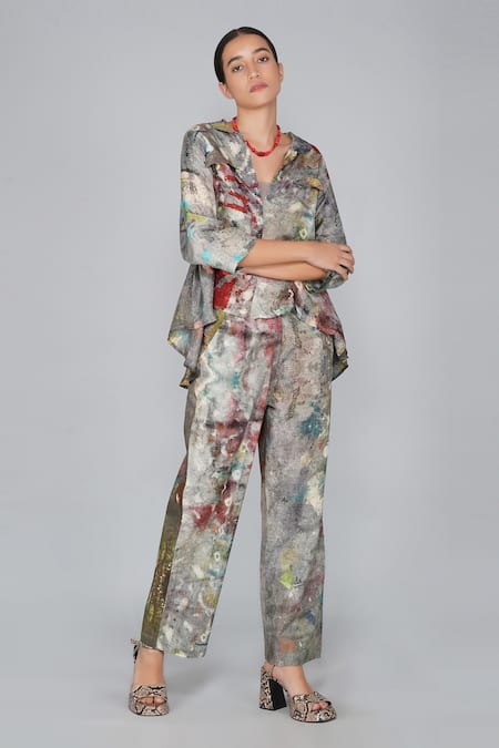 Yavi Multi Color 100% Cotton Printed Pant