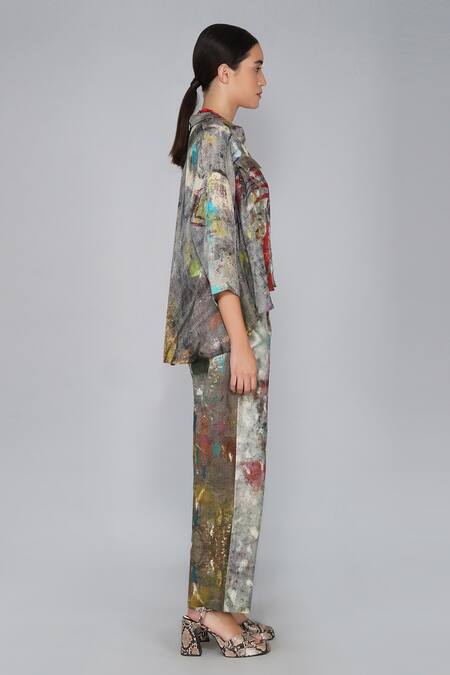 Yavi Multi Color 100% Cotton Printed Pant Online at Aza Fashions Yavi_Multi Color 100% Cotton Printed Pant _Online_at_Aza_Fashions