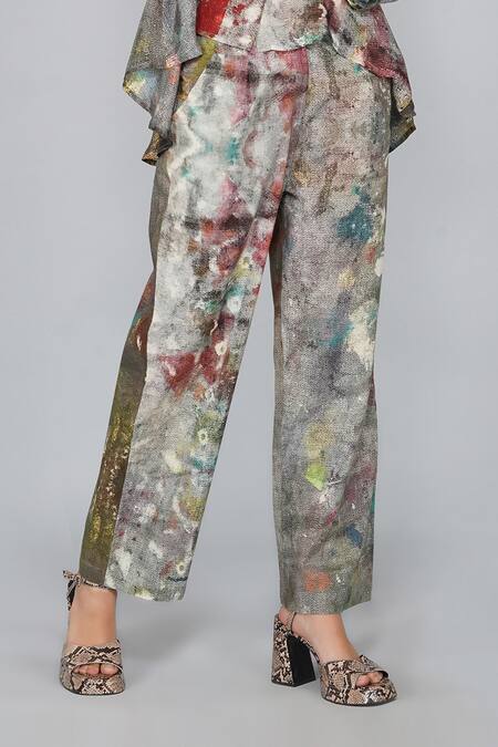 Yavi Multi Color 100% Cotton Printed Pant at Aza Fashions Yavi_Multi Color 100% Cotton Printed Pant _at_Aza_Fashions