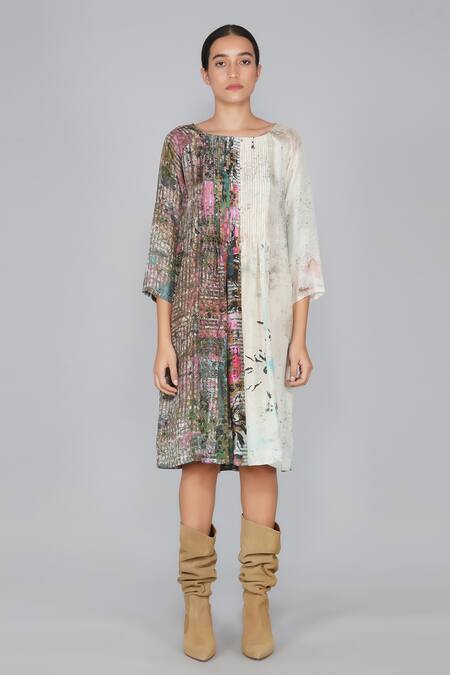 Buy Yavi Multi Color 100% Cotton Round Printed Dress Online at Aza Fashions Buy_Yavi_Multi Color 100% Cotton Round Printed Dress _Online_at_Aza_Fashions