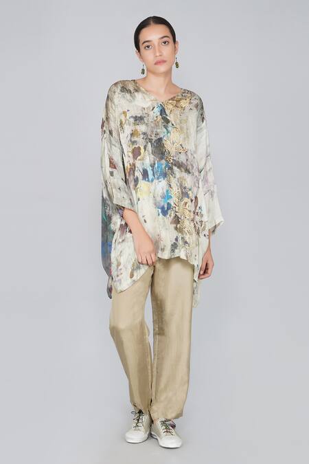 Buy Yavi Multi Color 100% Cupro Round Printed Top Online at Aza Fashions Buy_Yavi_Multi Color 100% Cupro Round Printed Top _Online_at_Aza_Fashions