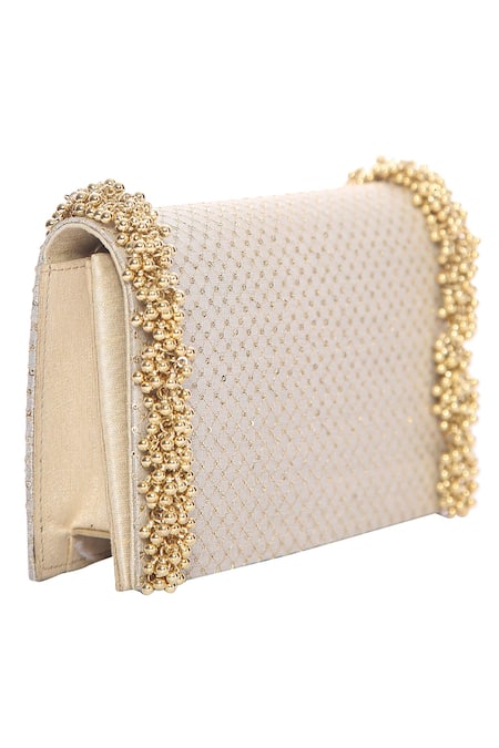 5Elements Embellished Flap Clutch with Sling 
