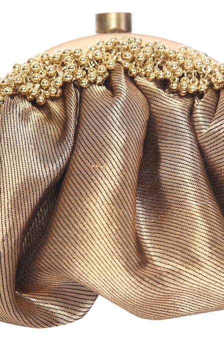 Buy_5elements_Brown Embroidered Embellished Clutch _Online_at_Aza_Fashions