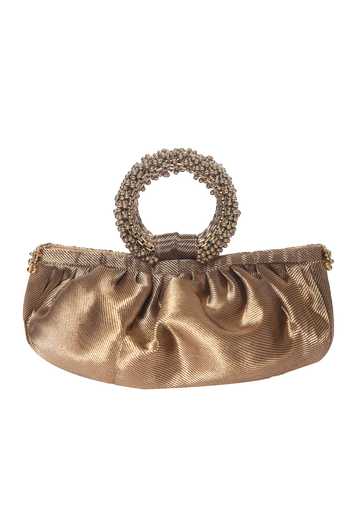 5elements Brown Embroidery, Beads Embellished Handle Bag Online at Aza Fashions 5elements_Brown Embroidery, Beads Embellished Handle Bag _Online_at_Aza_Fashions