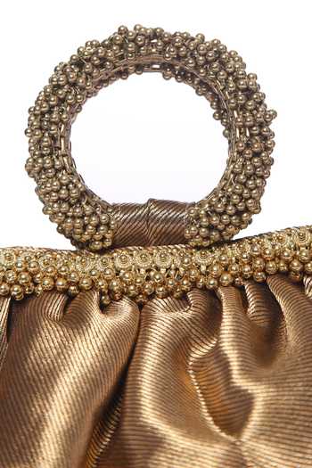 Buy 5elements Brown Embroidery, Beads Embellished Handle Bag Online at Aza Fashions Buy_5elements_Brown Embroidery, Beads Embellished Handle Bag _Online_at_Aza_Fashions
