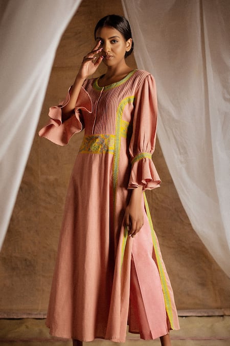 LATHA PUTTANNA Pintuck Kurta & Pant Set 