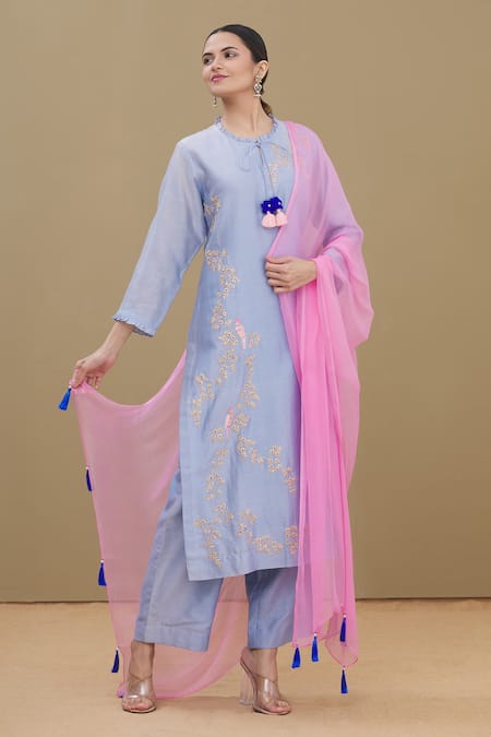 Surabhi Arya Chanderi Kurta Set 