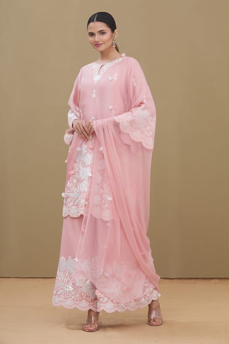 Surabhi Arya Chanderi Embroidered Kurta Set 